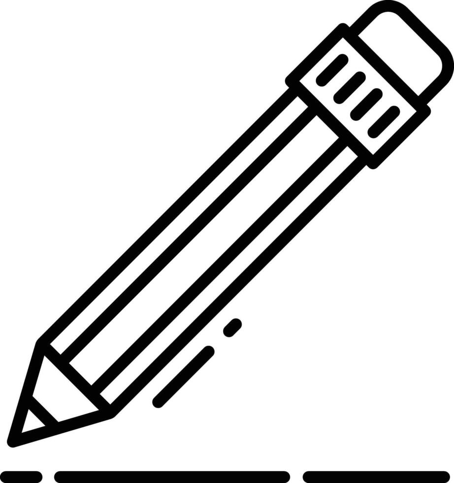 Pencil outline illustration vector