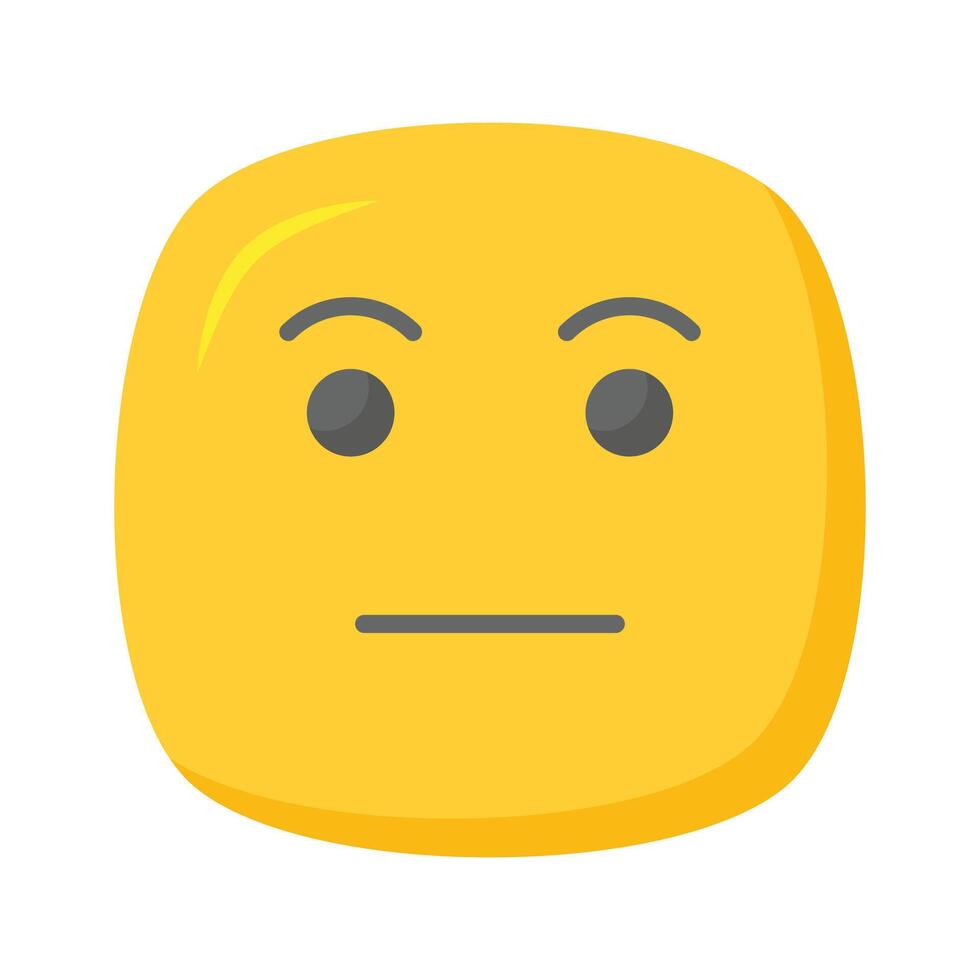 Grab this amazing icon of indifferent emoji, customizable flat vector