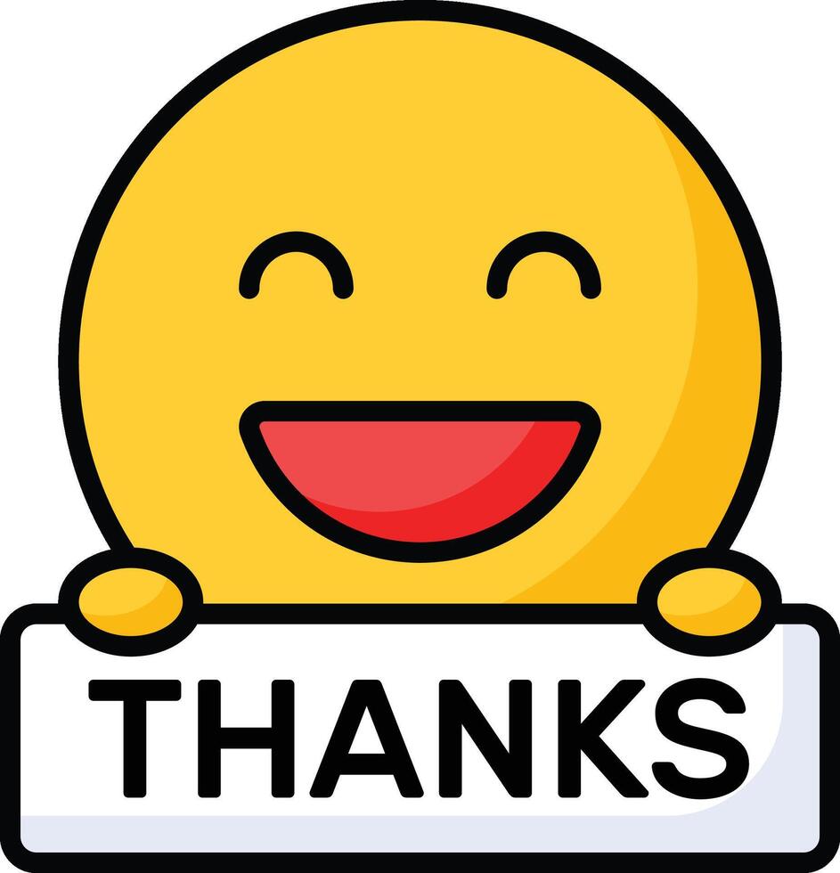 Grab this carefully crafted icon of thanks emoji, ready for premium use vector