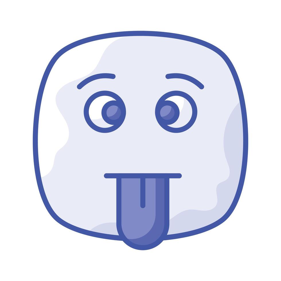 Visually perfect dumb emoji icon design, easy to use and download vector