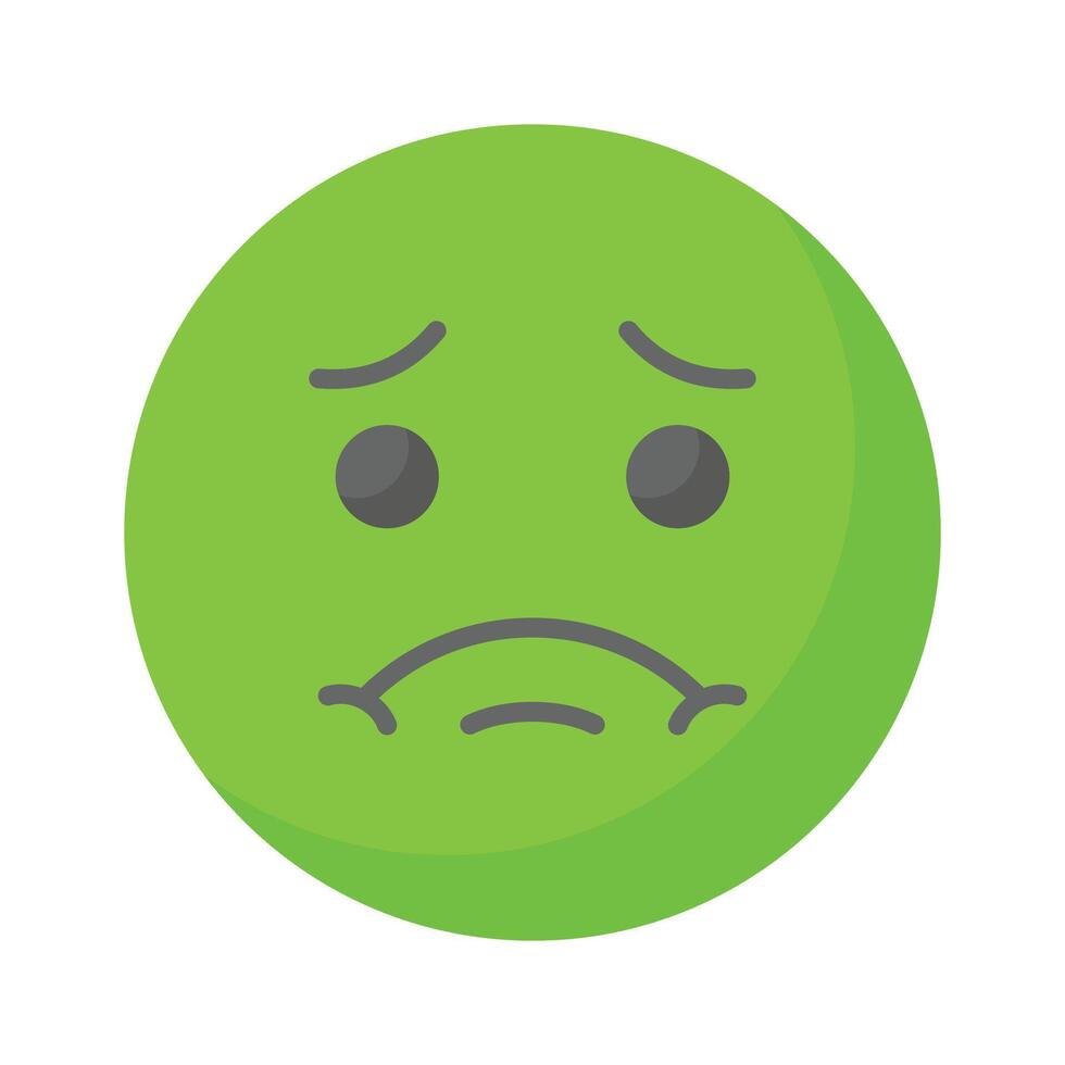 Creative icon of sick emoji, ready to use in website and mobile apps vector