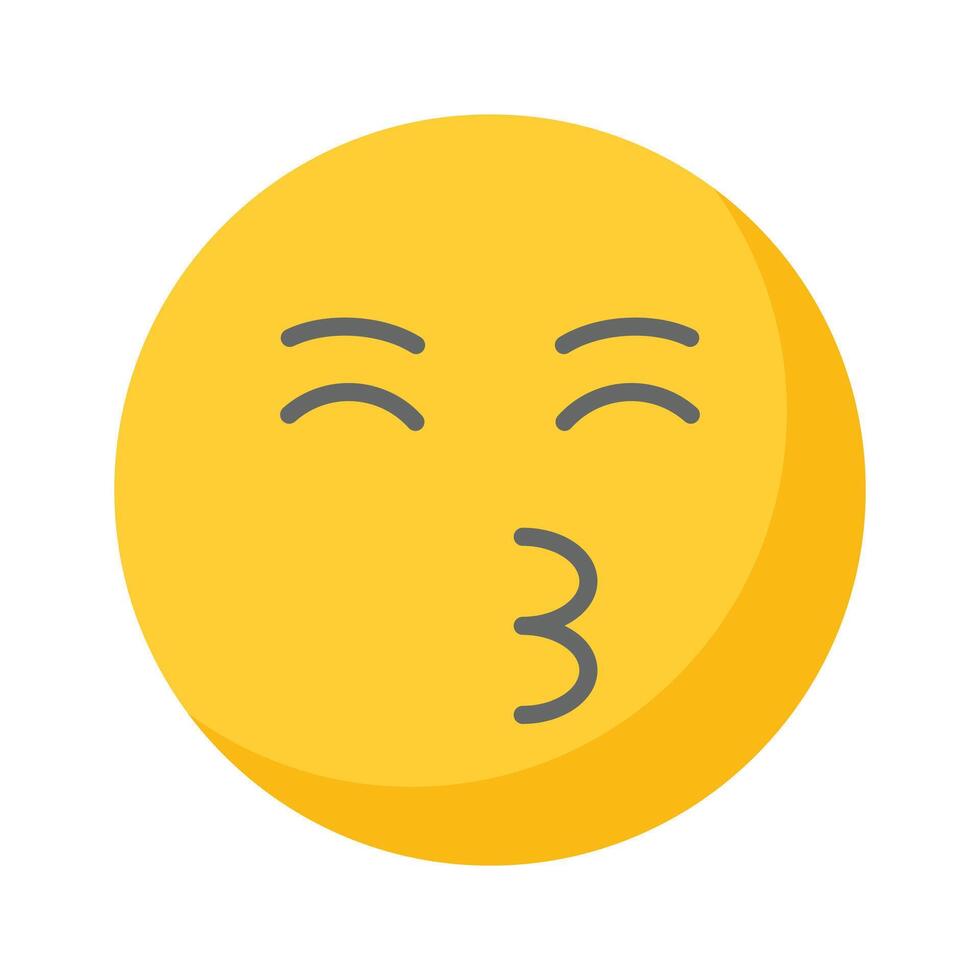 Kissing emoji design, ready to use icon vector