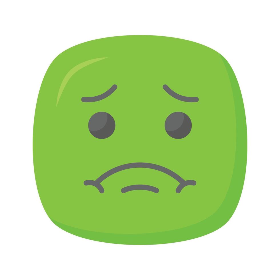 Creative icon of sick emoji, ready to use in website and mobile apps vector