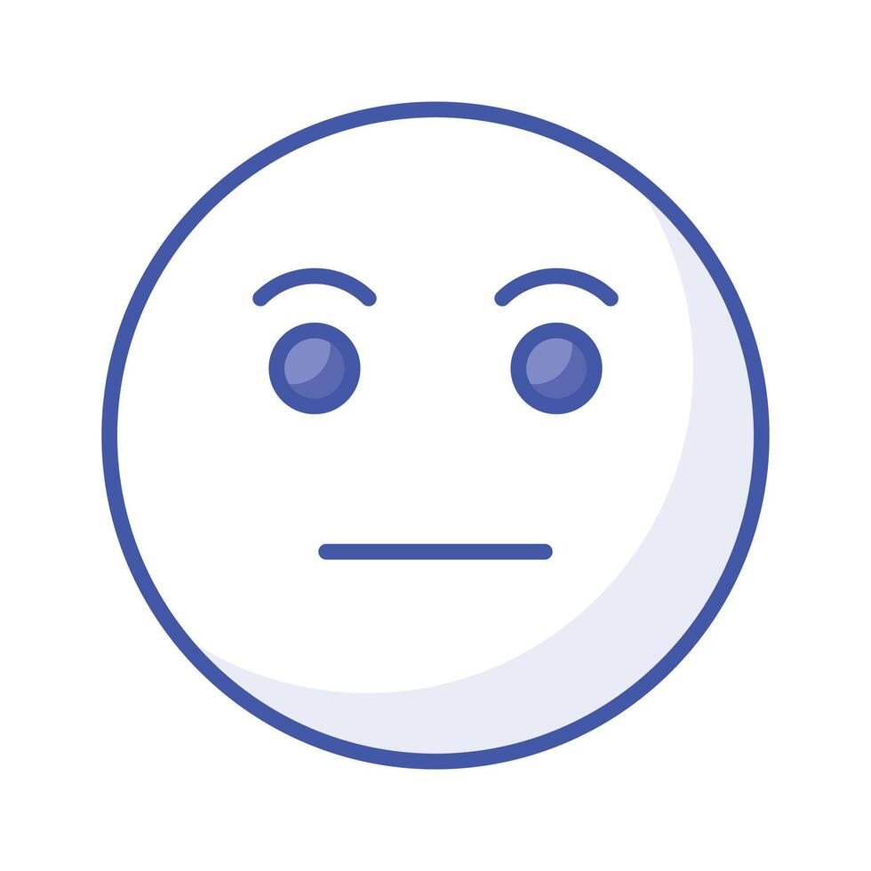 Grab this amazing icon of indifferent emoji, customizable flat vector
