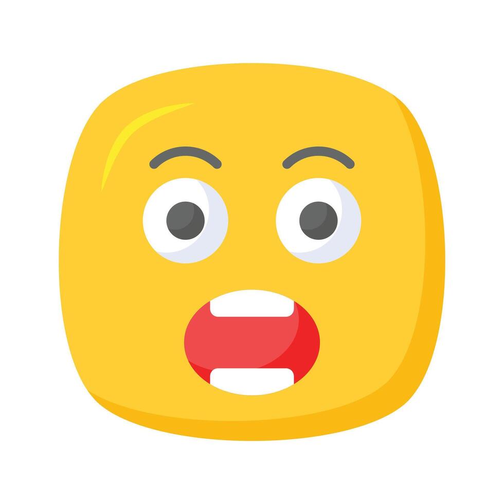 Oh My God expression emoji design, editable vector