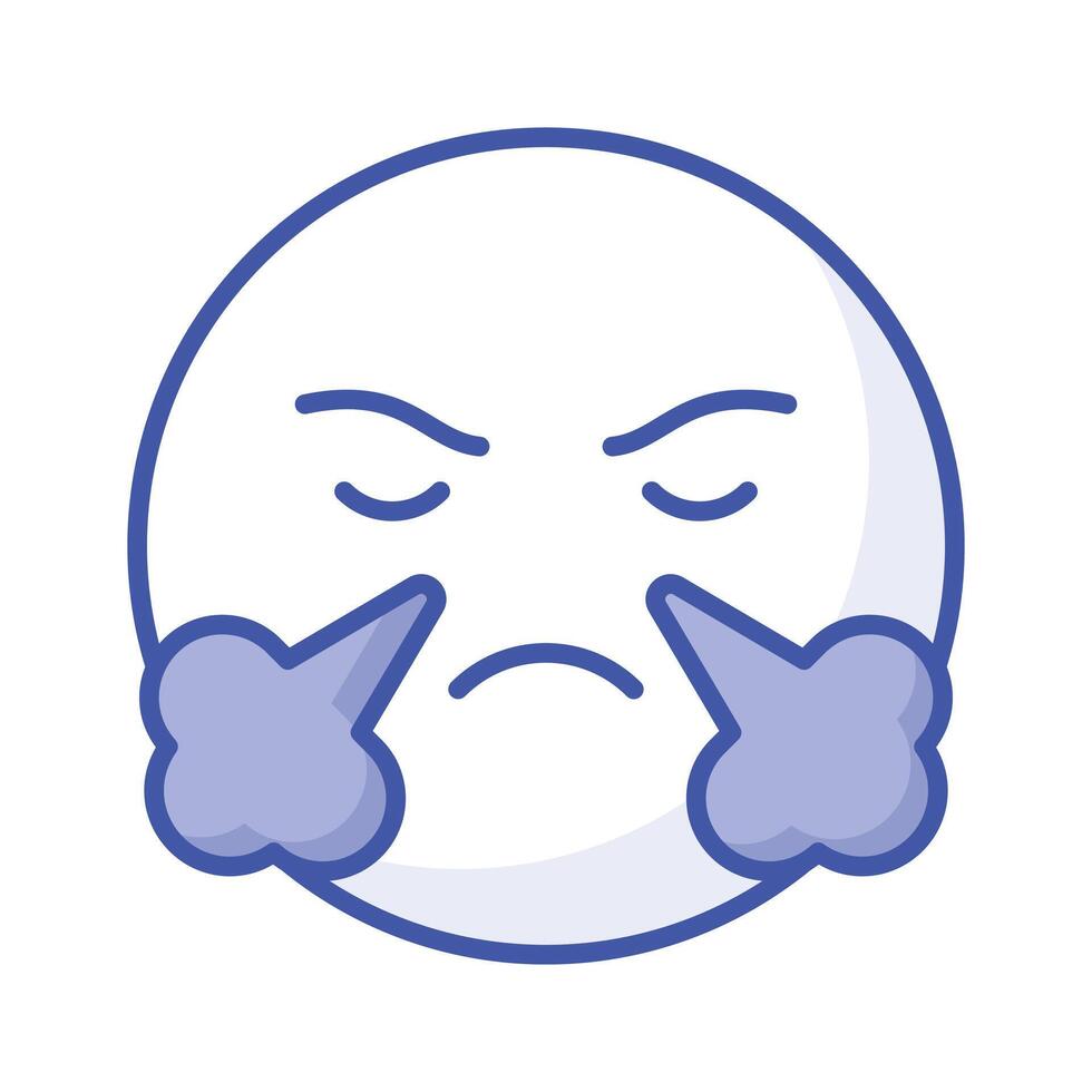 Have a look at this creative icon of frustrated emoji, trendy style vector