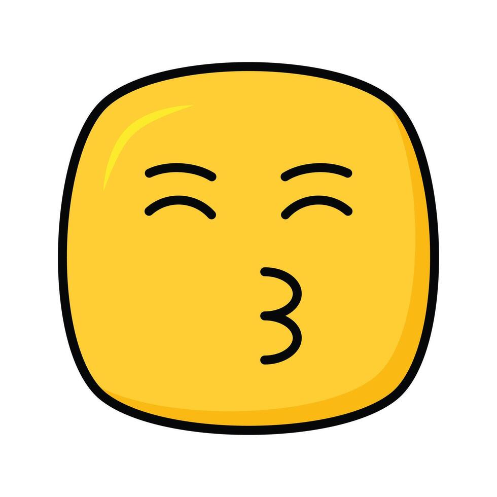 Kissing emoji design, ready to use icon vector