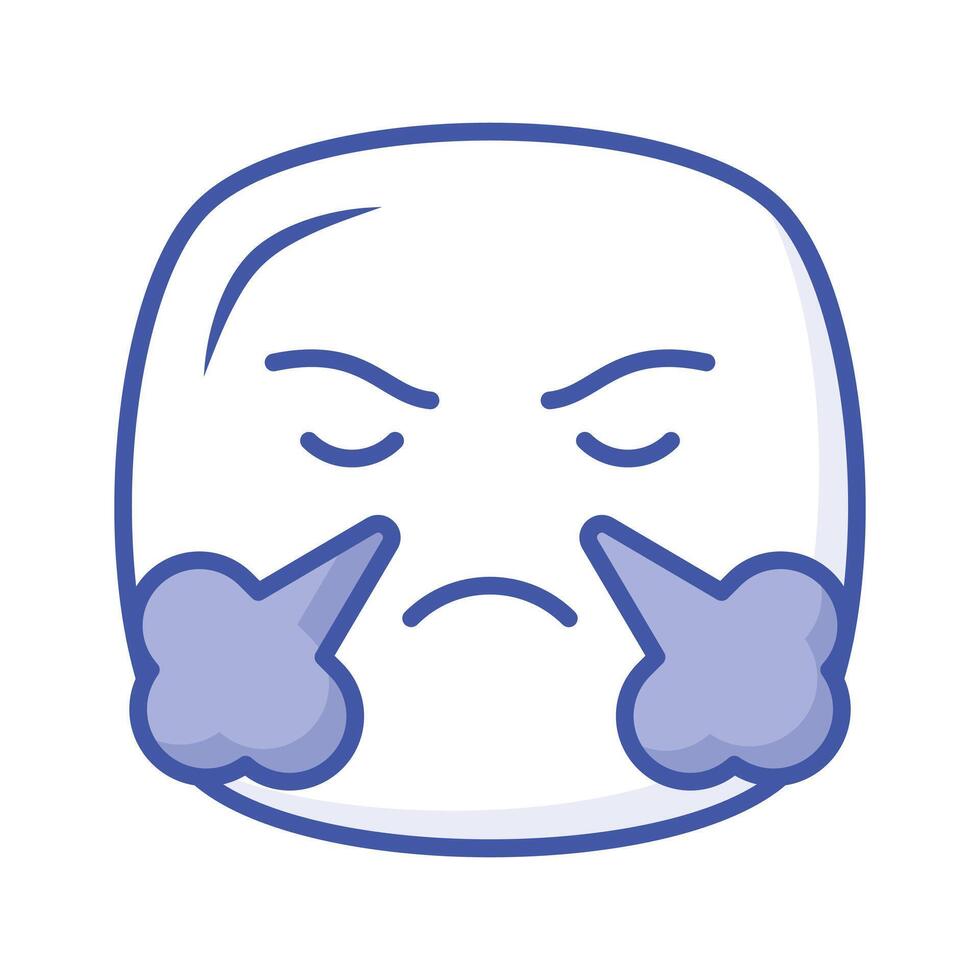 Have a look at this creative icon of frustrated emoji, trendy style vector