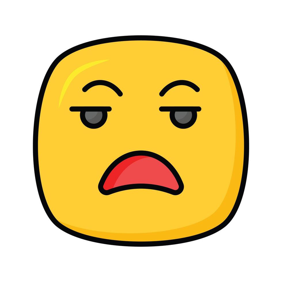 Irritated emoji design, ready to use and download premium vector