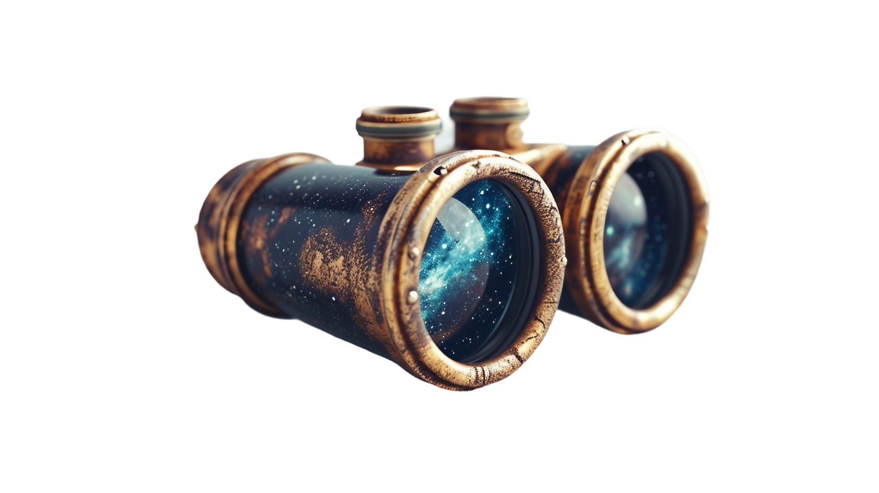 Steampunk Nebula Binoculars, on the transparent background. Format png