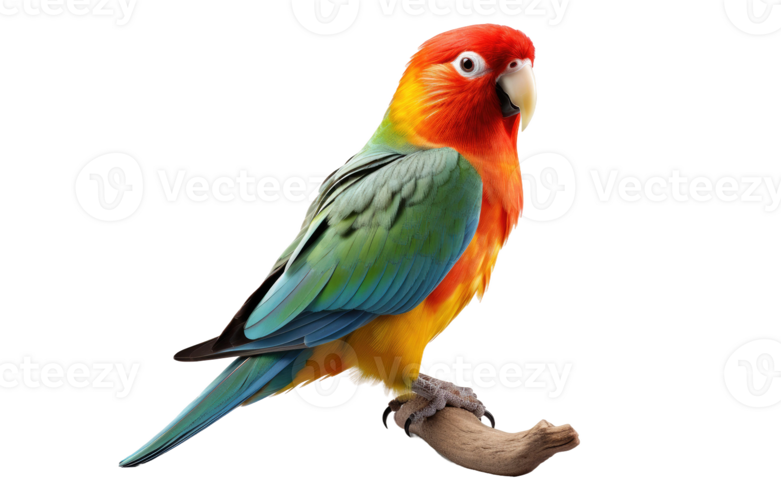 Colorful Parrot Artwork on Transparent background png