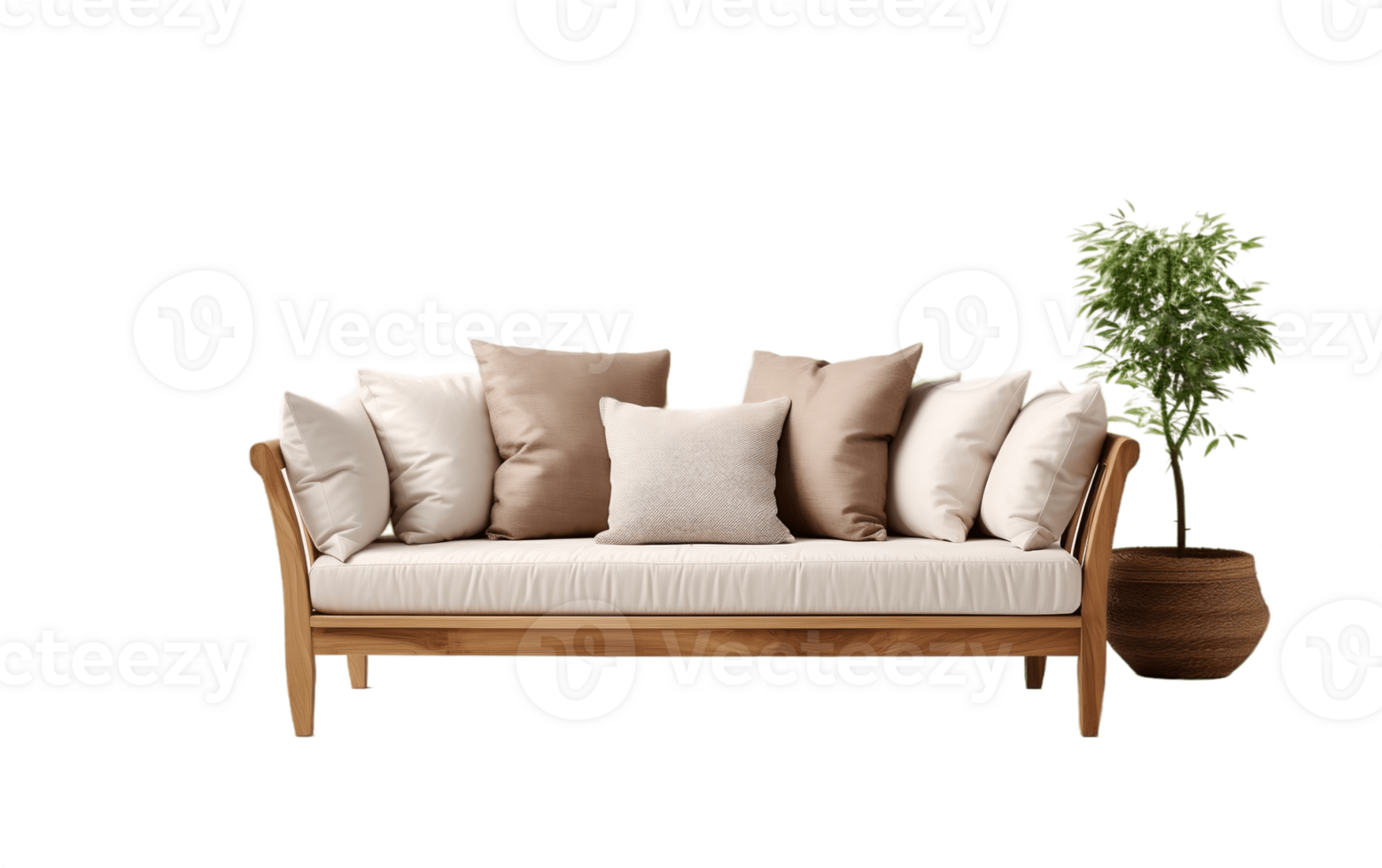 Daybed on White Transparent Background png