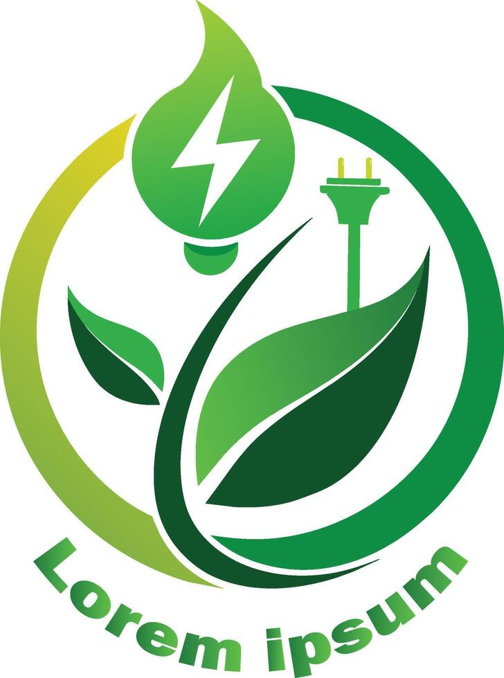 renovable energía recursos logo ambiente simpático energía recursos logo eco simpático ligero logo vector