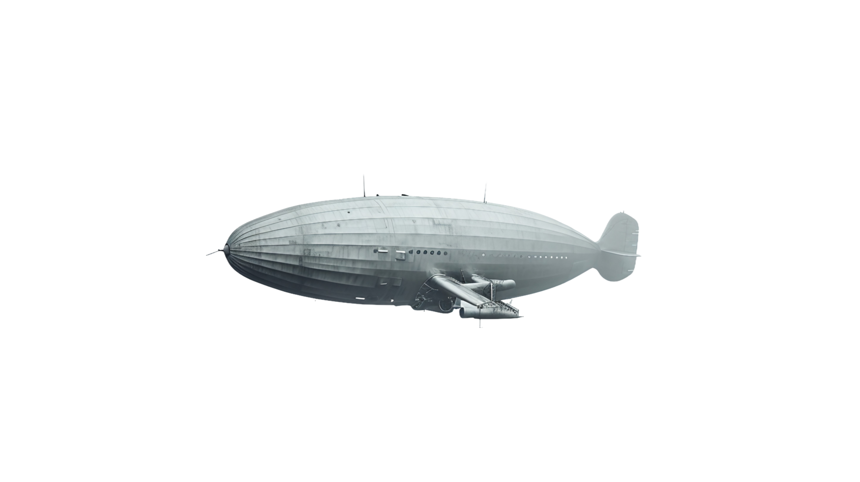 Zeppelin Sky, on the transparent background. Format png