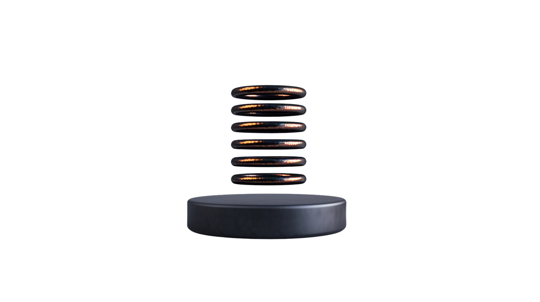 Levitation Coil in Splendid, on transparent background. Format png