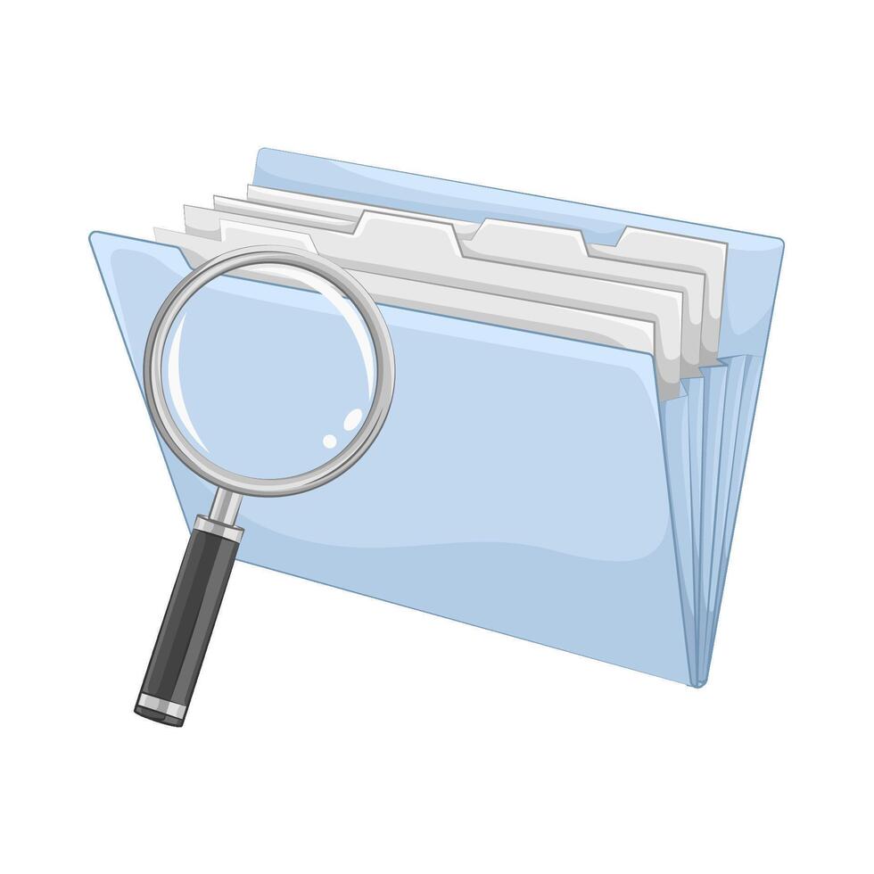 Illustration of search folder vector