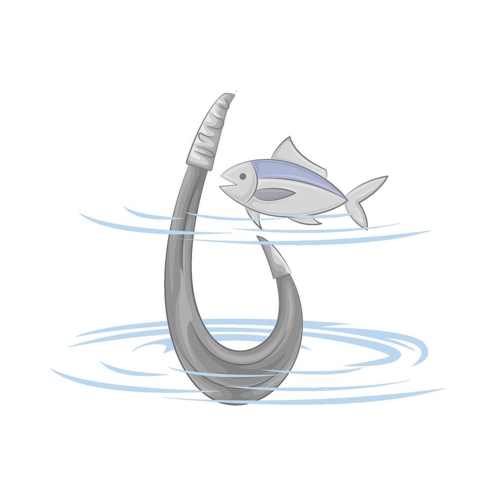 Illustration of fishing hook vector