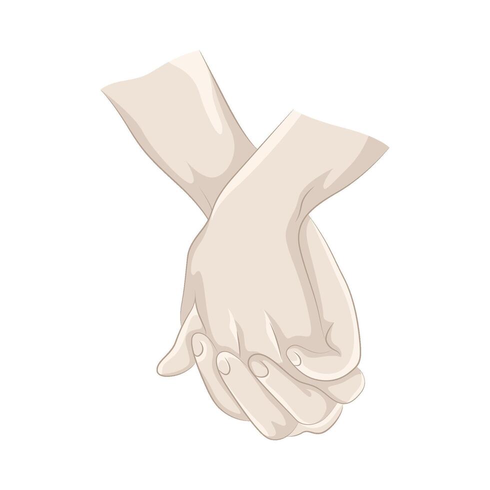 Illustration of holding hands vector