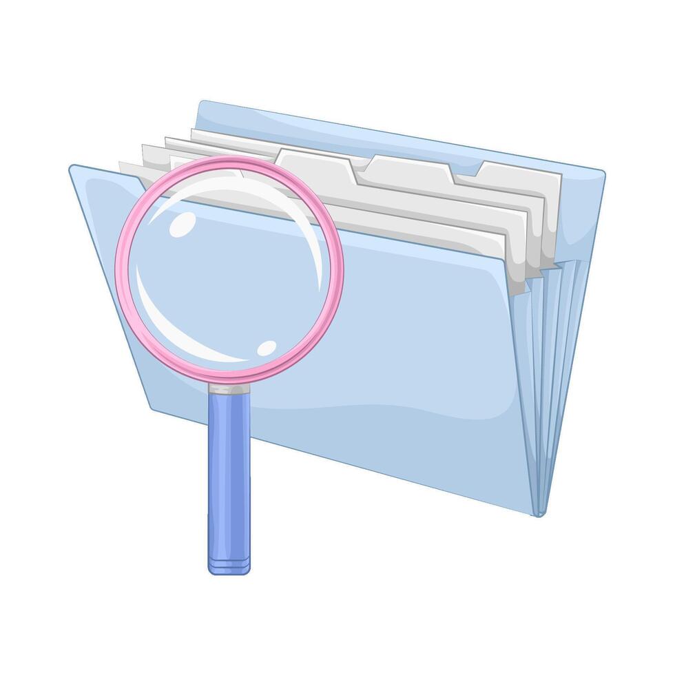 Illustration of search folder vector