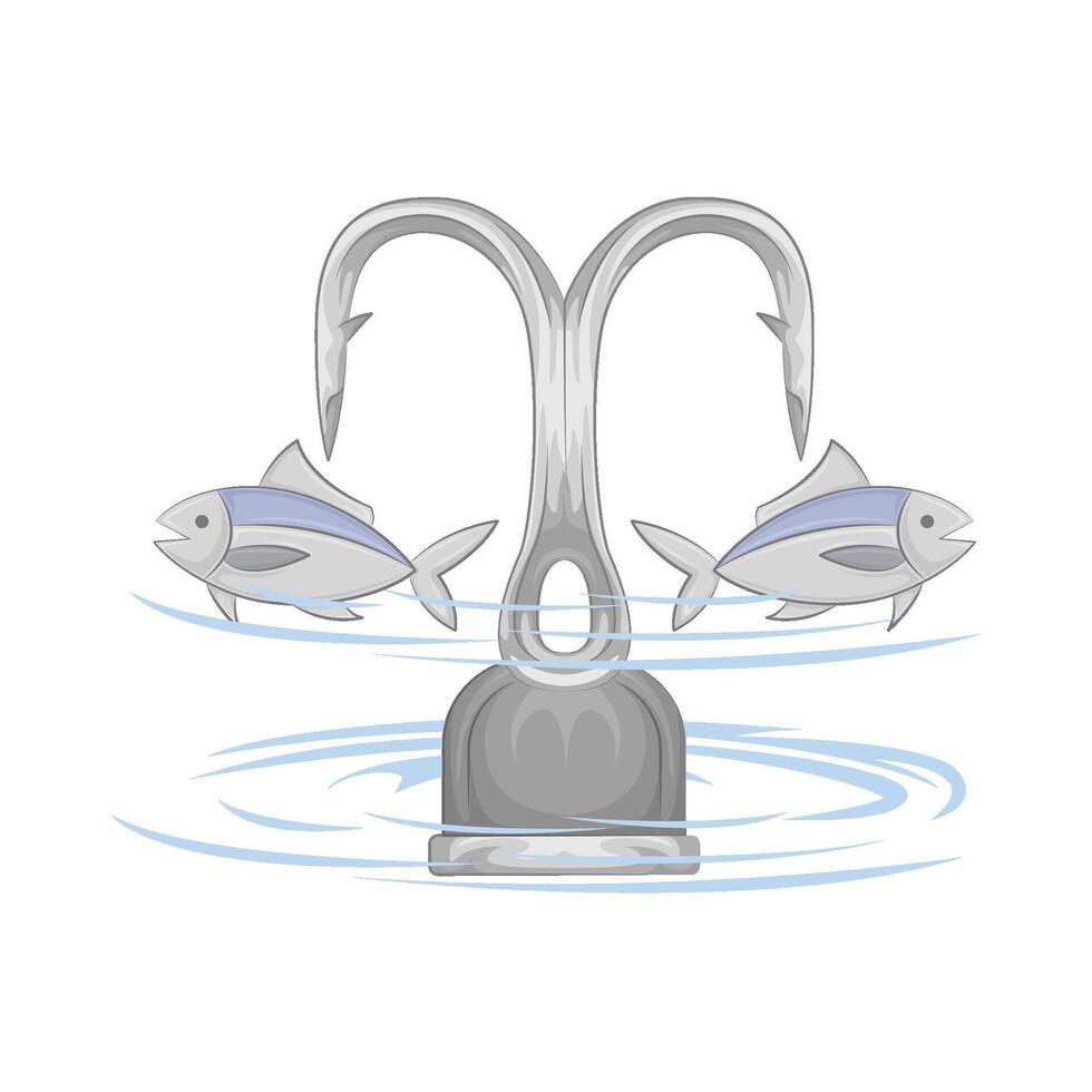 Illustration of fishing hook vector