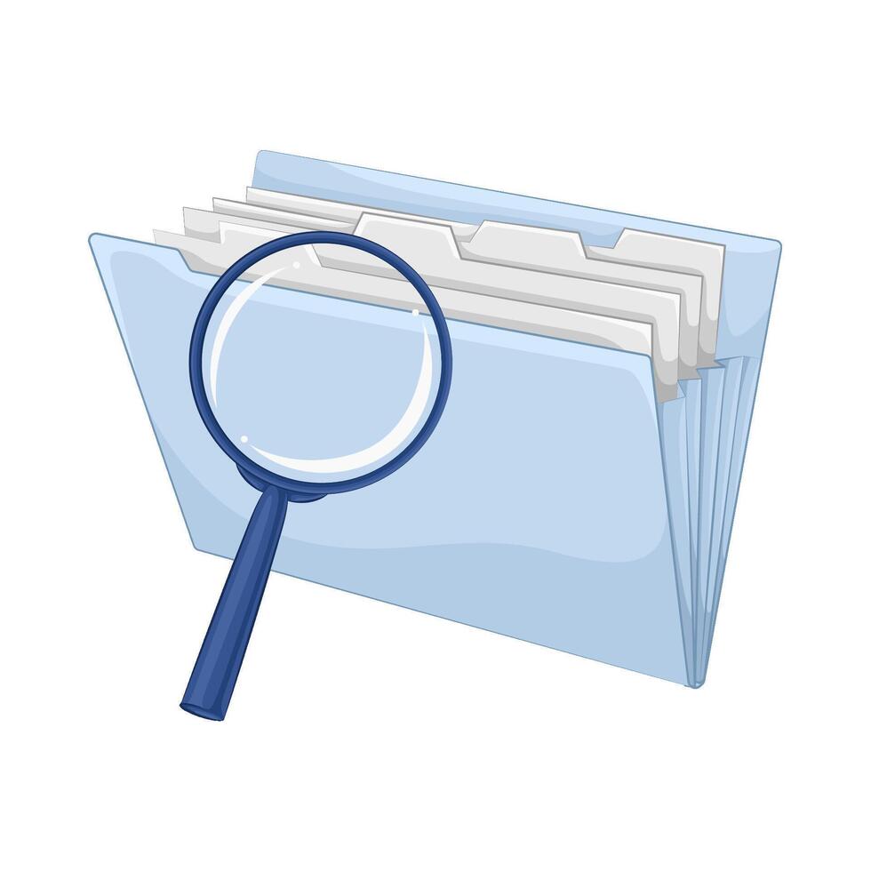 Illustration of search folder vector