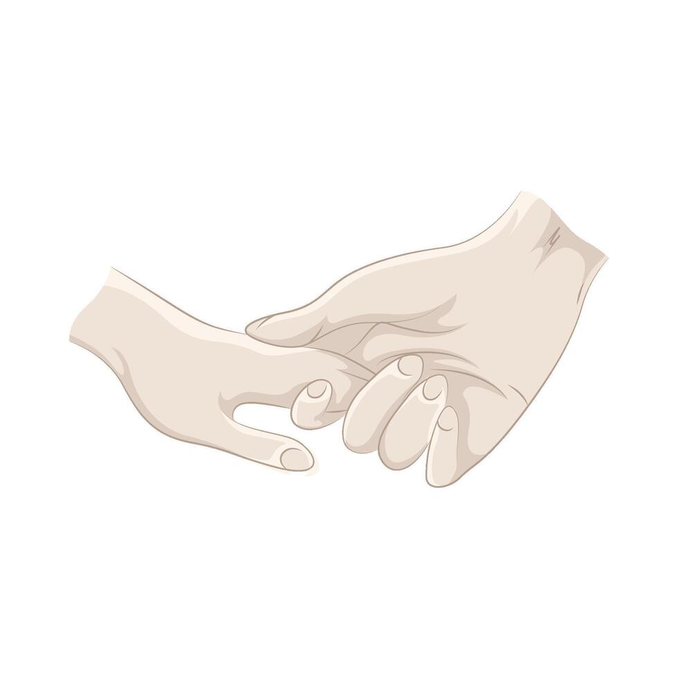 Illustration of holding hands vector