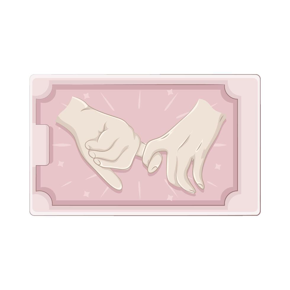 Illustration of holding hands vector