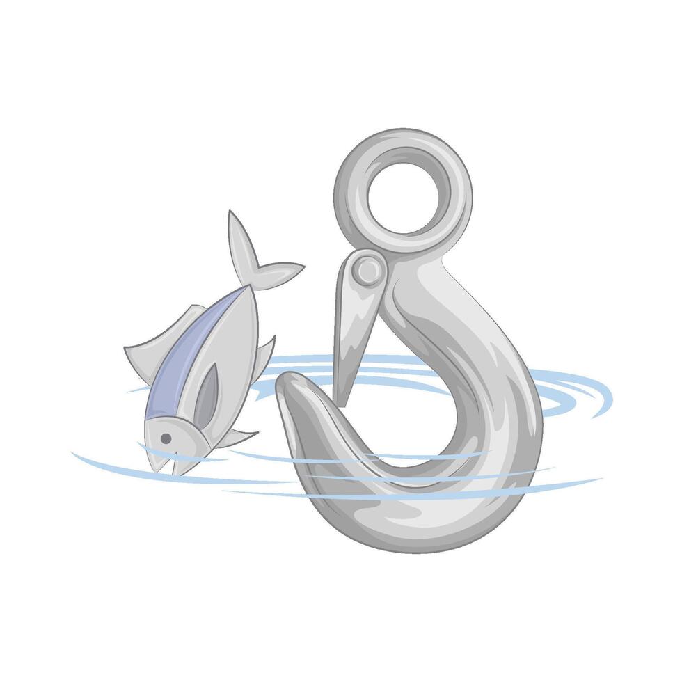 Illustration of fishing hook vector
