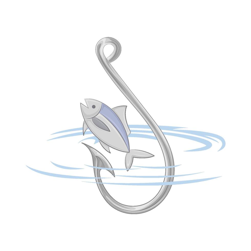 Illustration of fishing hook vector