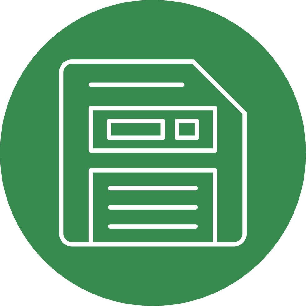 Floppy Disk Multi Color Circle Icon vector