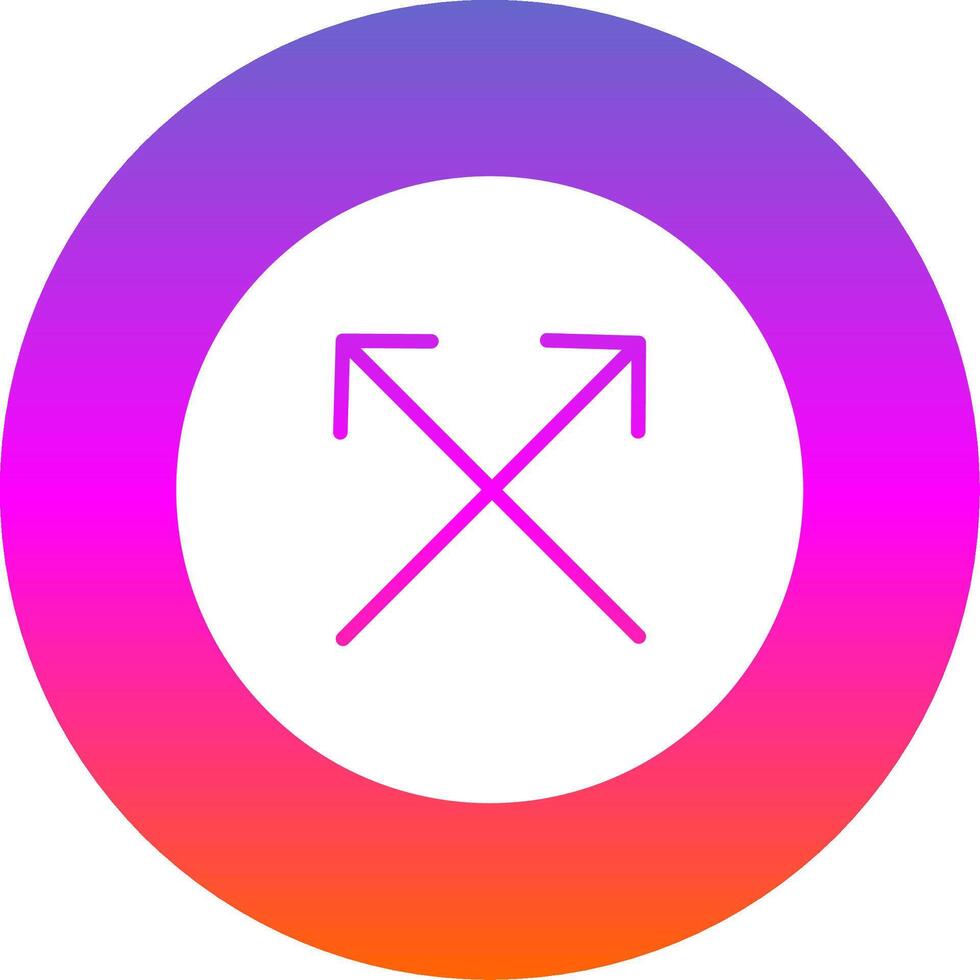 Split Glyph Gradient Circle Icon Design vector