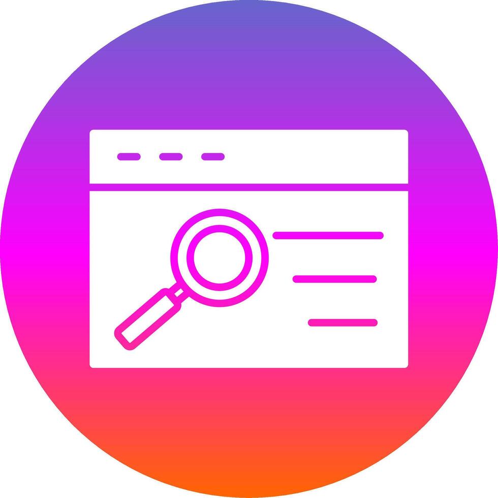 Quality Assurance Glyph Gradient Circle Icon Design vector
