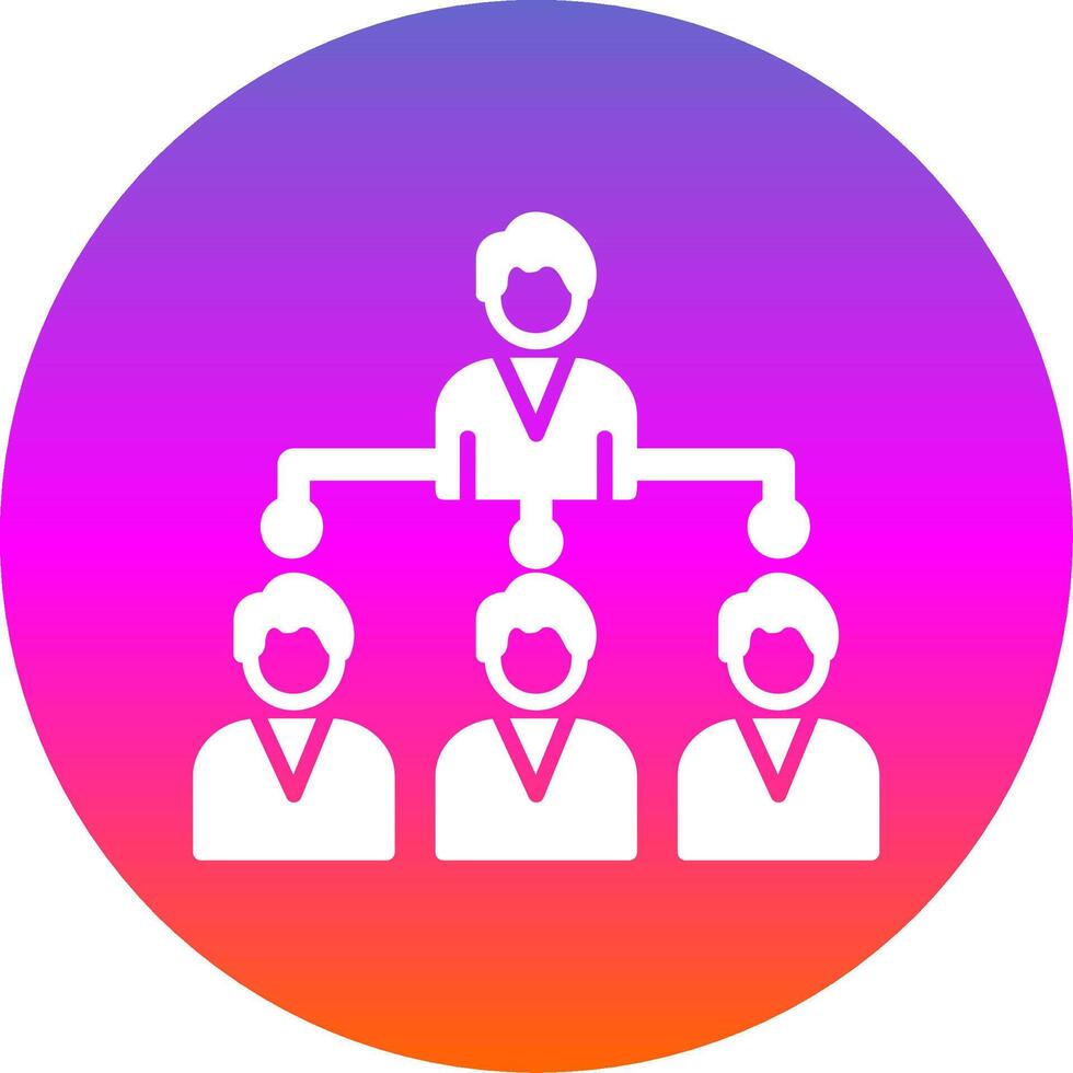 Company Structure Glyph Gradient Circle Icon Design vector
