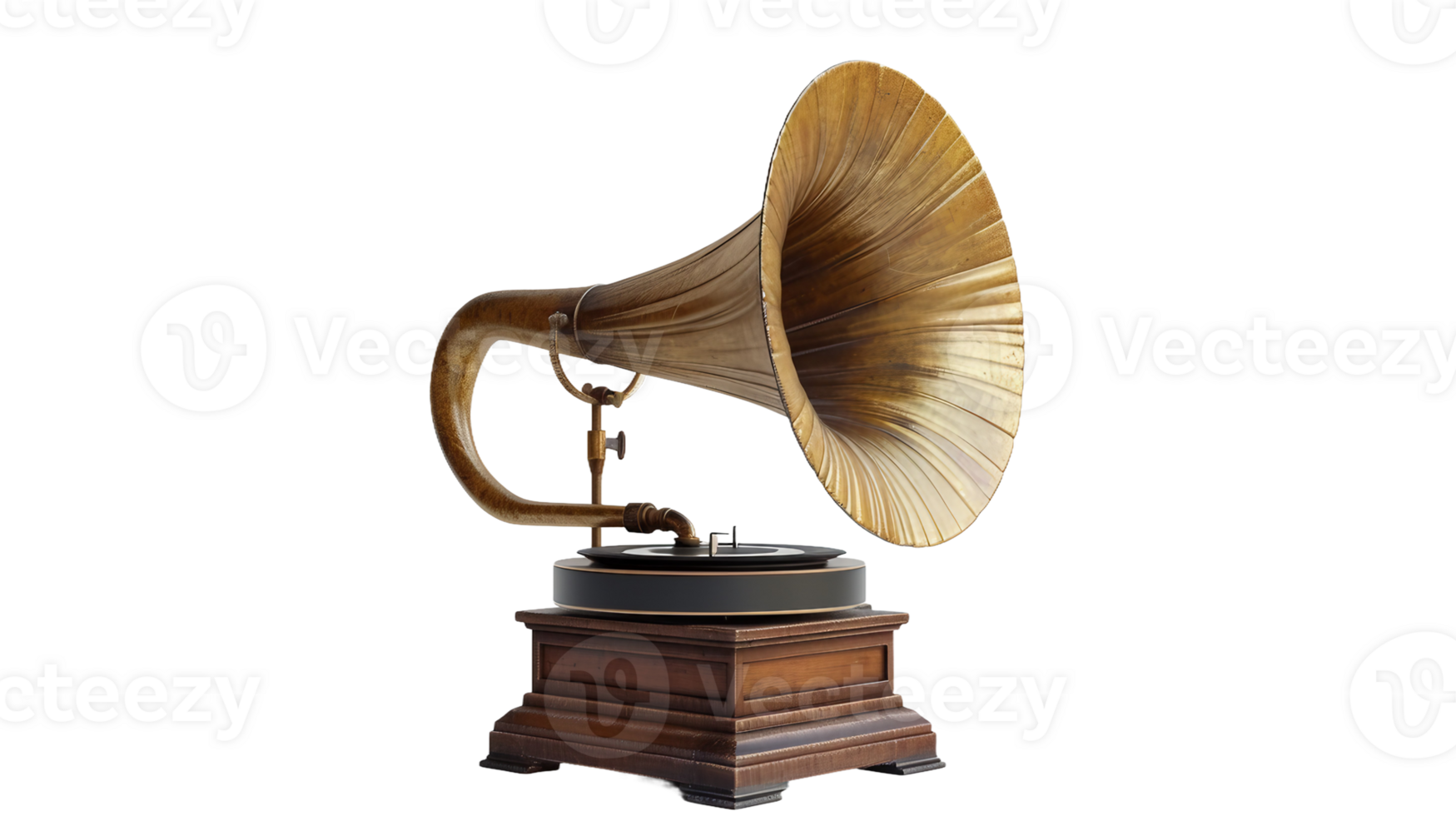 klassisch Grammophon Horn auf transparent Hintergrund png