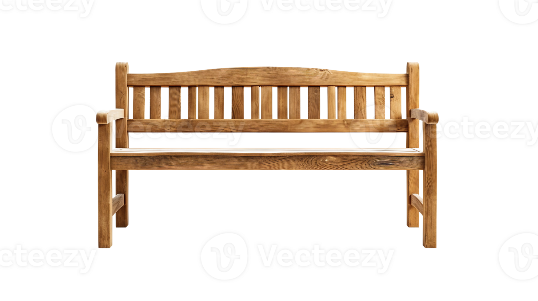 Time-Honored Oak Bench On Transparent Background png
