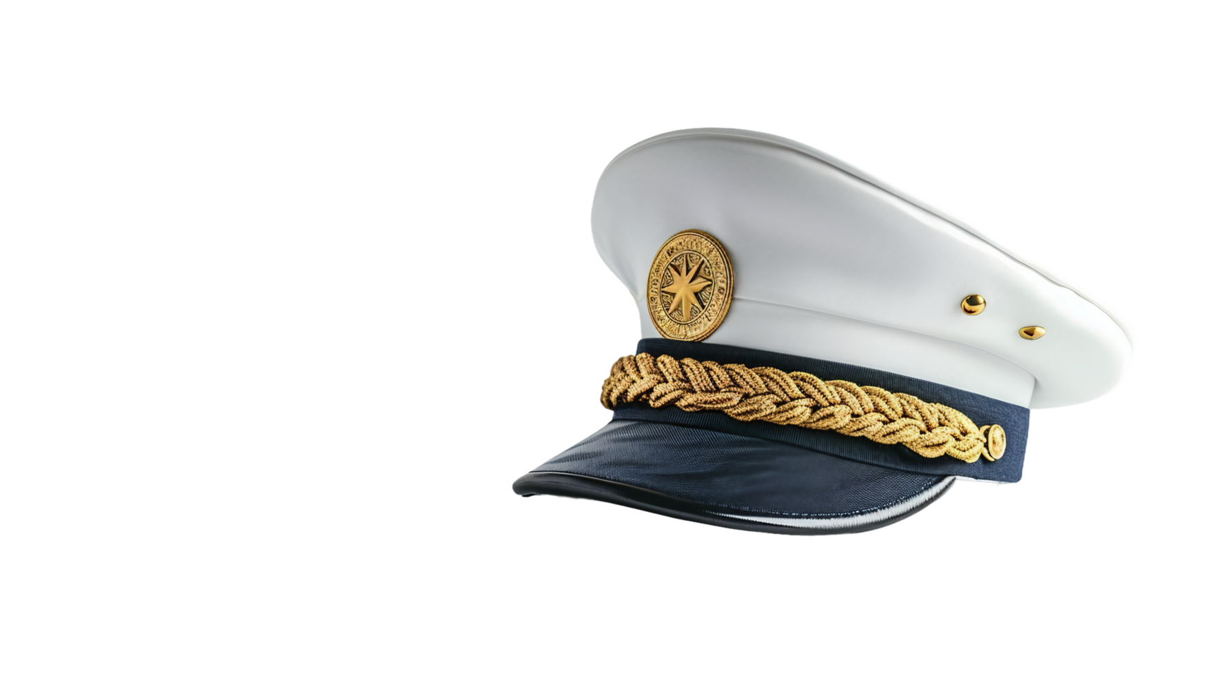 Ship Captain's Hat, on the transparent background. Format png
