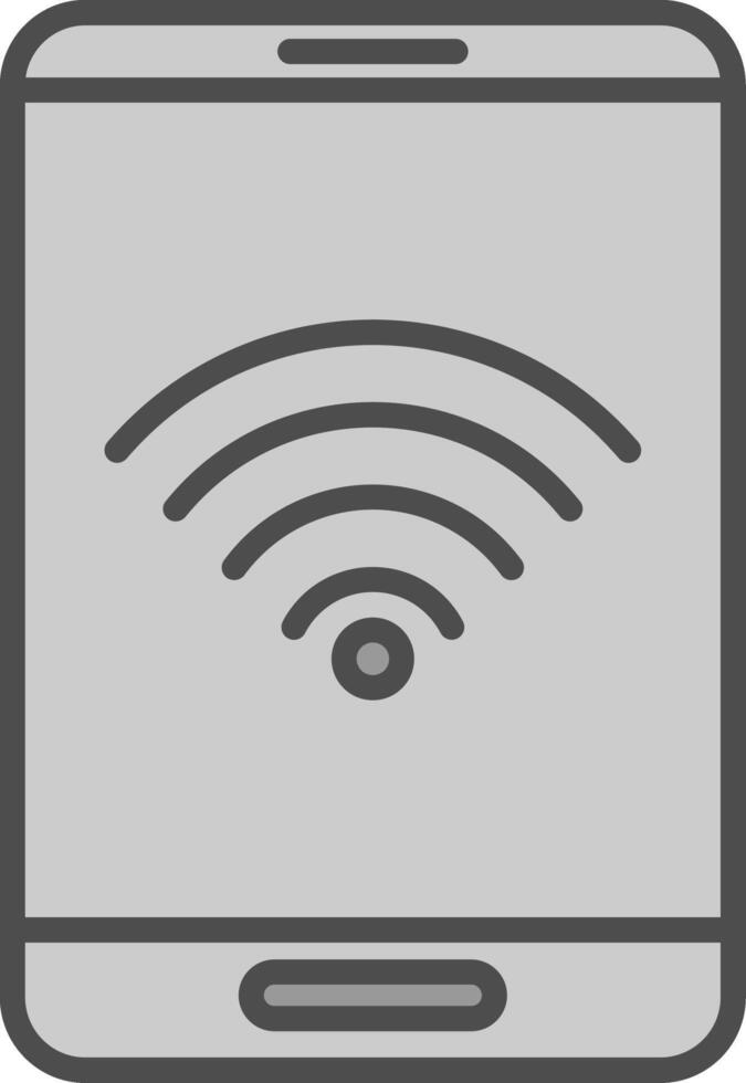 Wifi Line Filled Greyscale Icon Design vector