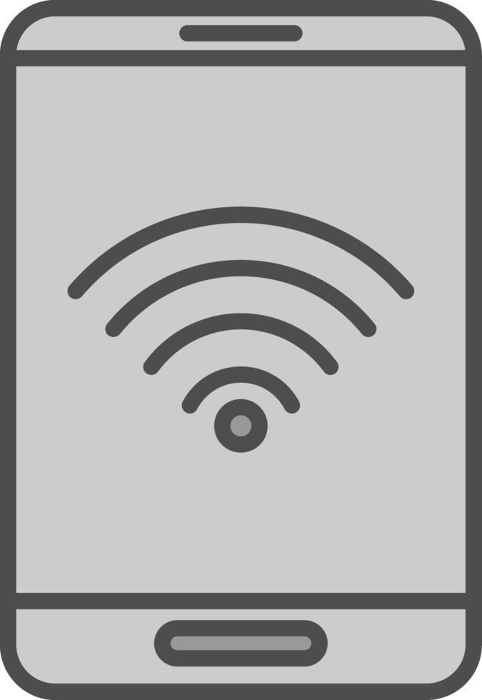 Wifi Line Filled Greyscale Icon Design vector