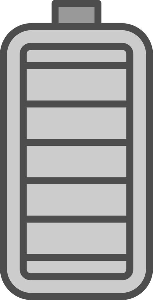 Battery Line Filled Greyscale Icon Design vector