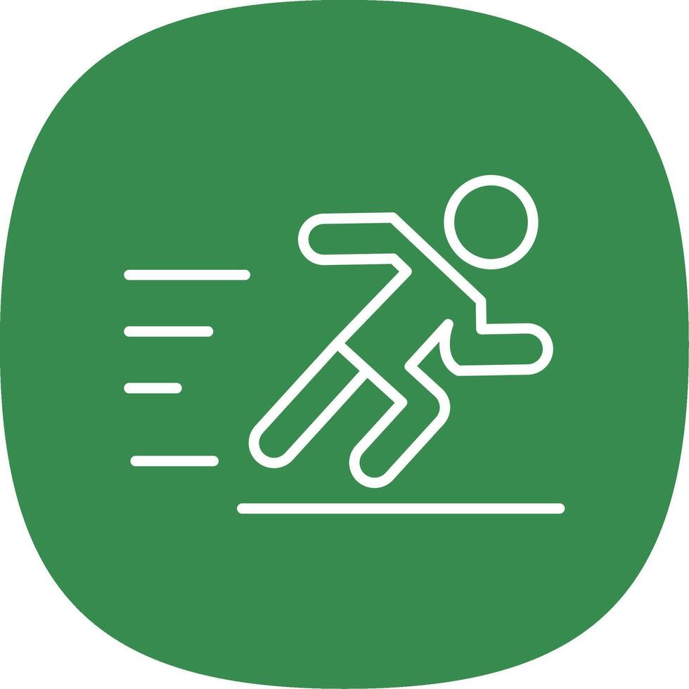 Jogging Line Curve Icon Design vector