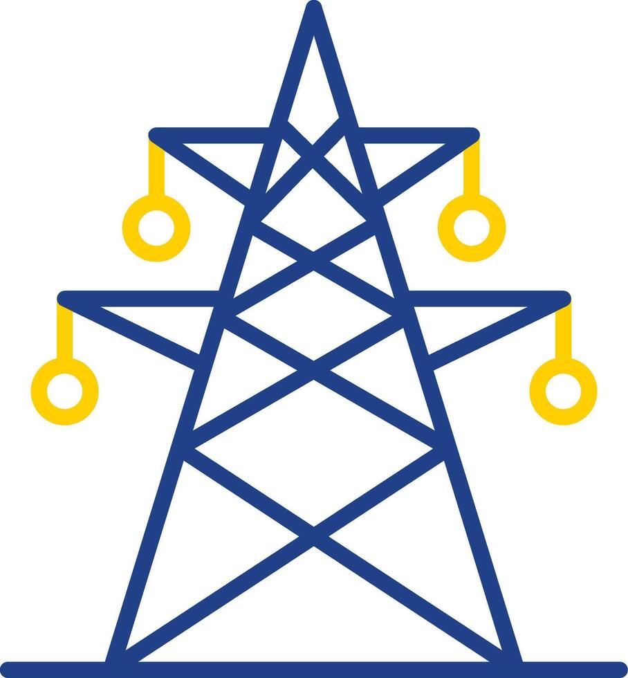 Electric Tower Line Two Colour Icon Design vector