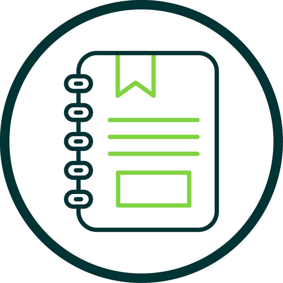 Notebook Line Circle Icon Design vector