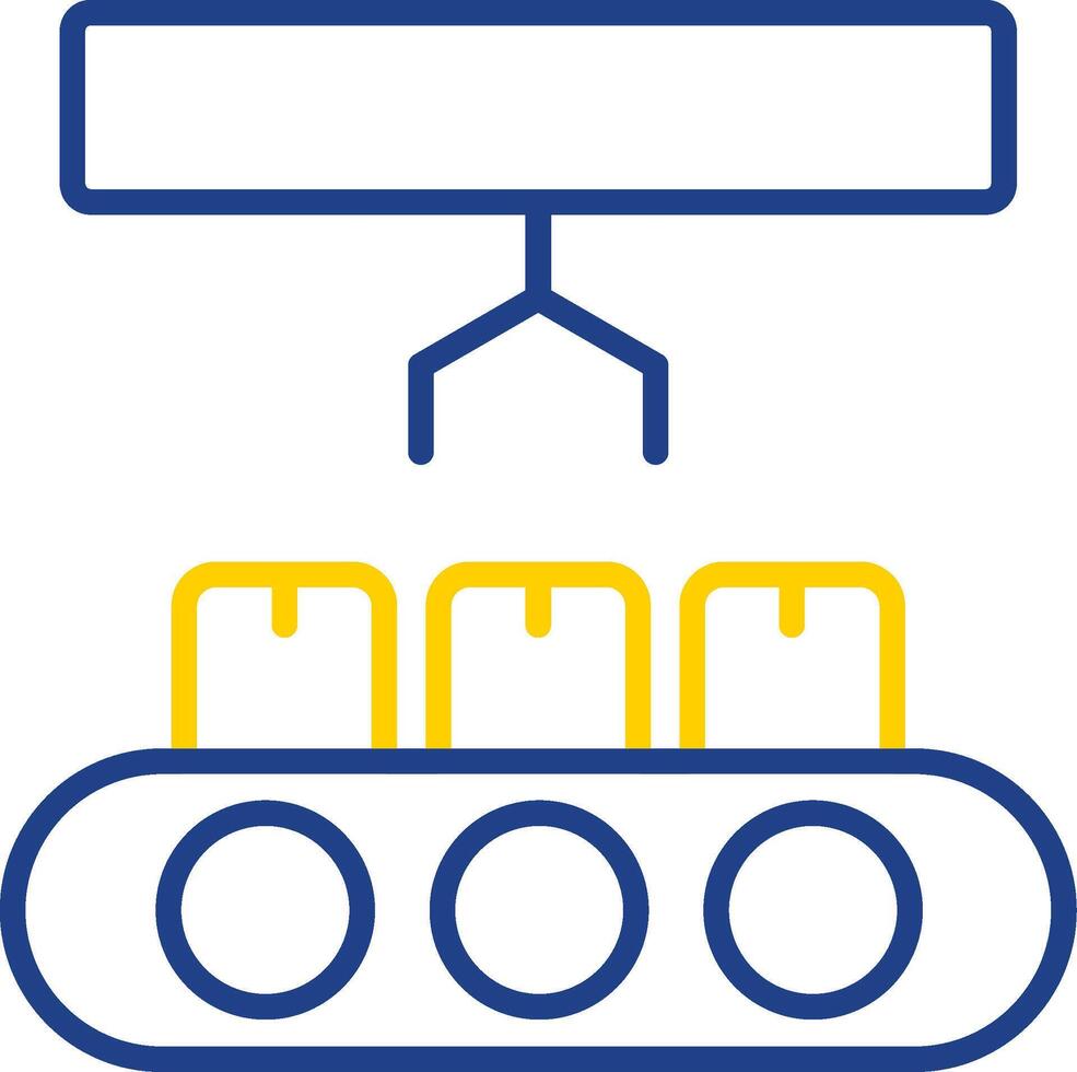 Industry Line Two Colour Icon Design vector