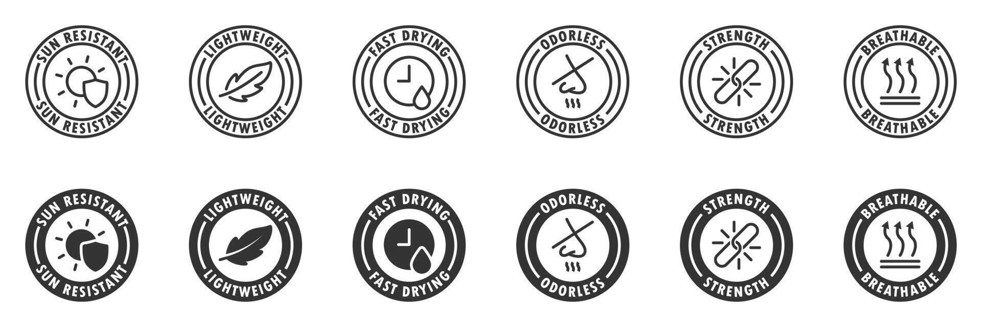 Set of different ions. illustration. vector