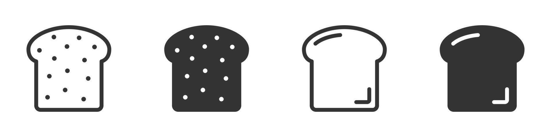 Slice of bread icon. illustration. vector