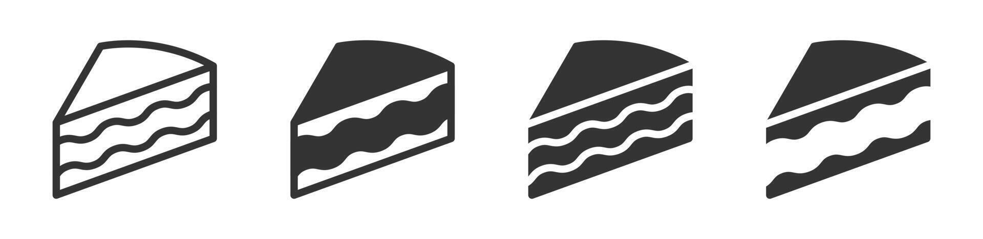 Piece of cake icon. illustration. vector