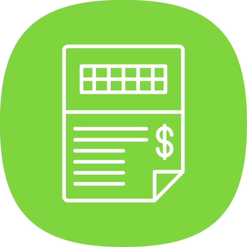 Invoice Line Curve Icon Design vector