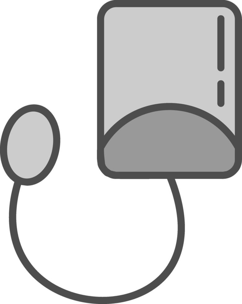 Blood Pressure Kit Line Filled Greyscale Icon Design vector