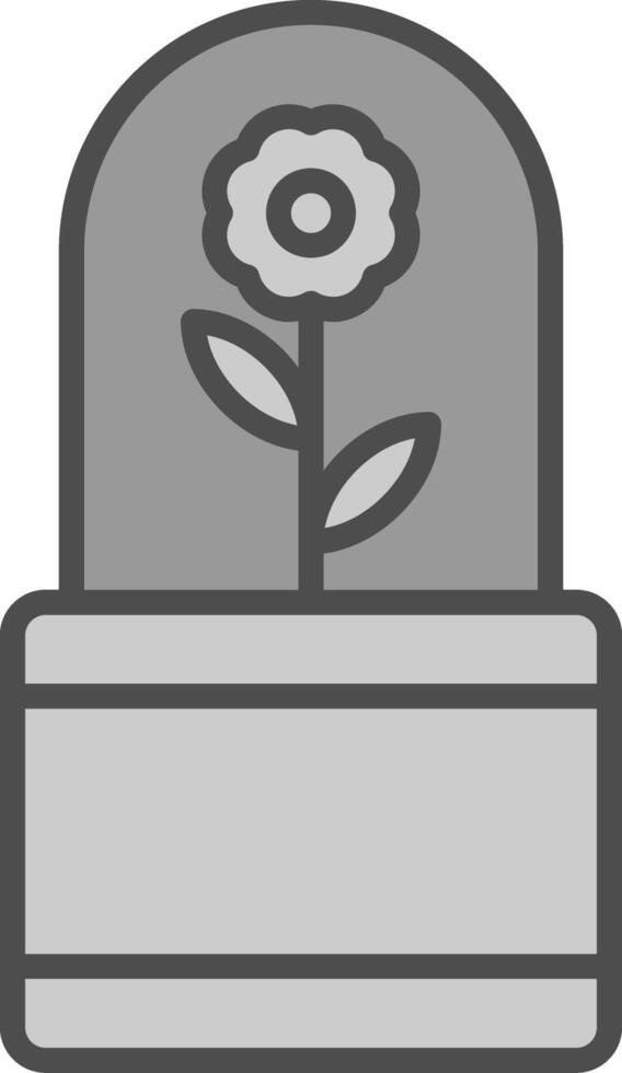 Flower Line Filled Greyscale Icon Design vector