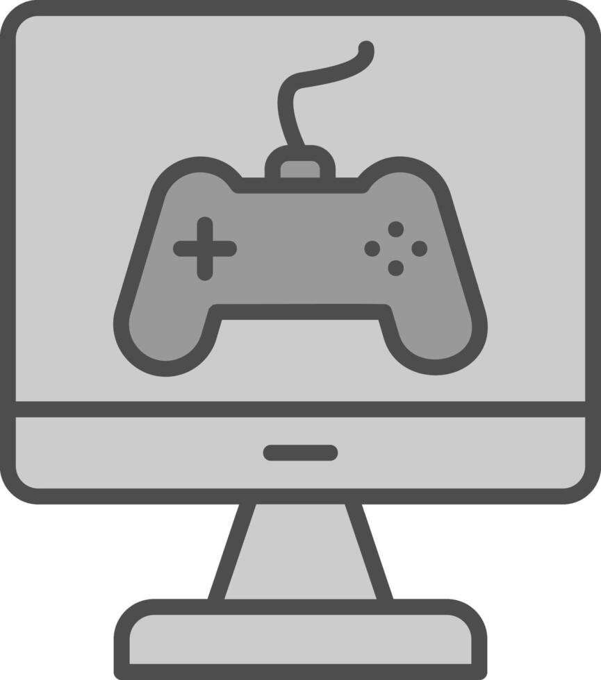 Game Line Filled Greyscale Icon Design vector